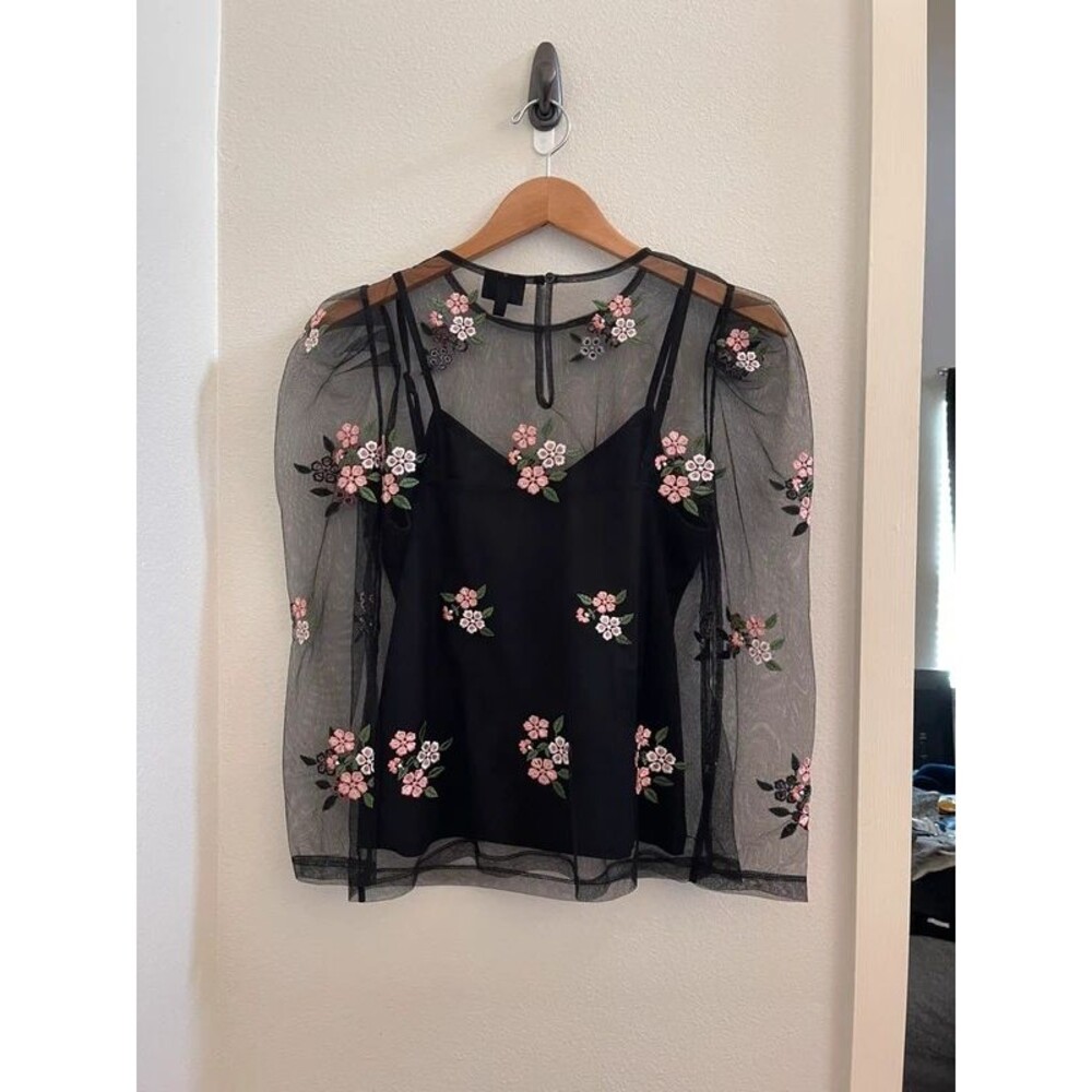 Who What Wear Mesh Blouse Size XS